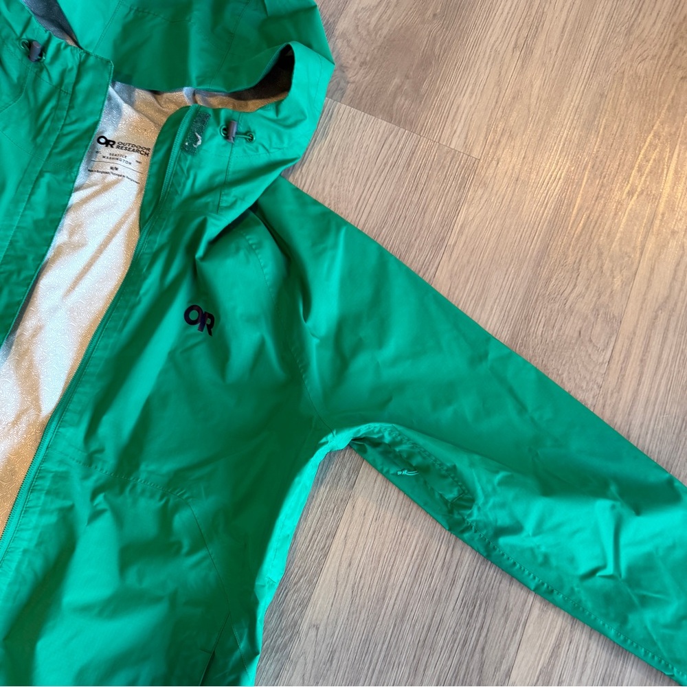 Outdoor Research Green Rain Jacket